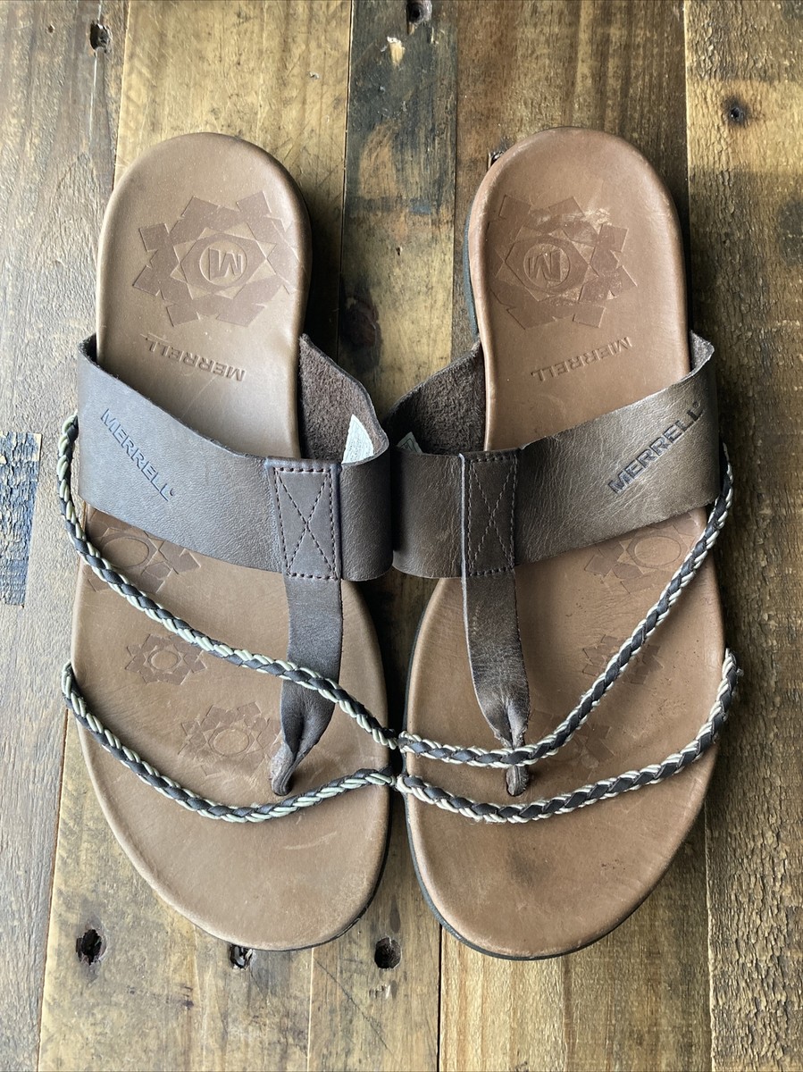 Merrell Mens Sandals Merrell Leather Flip Flops Discount Merrell