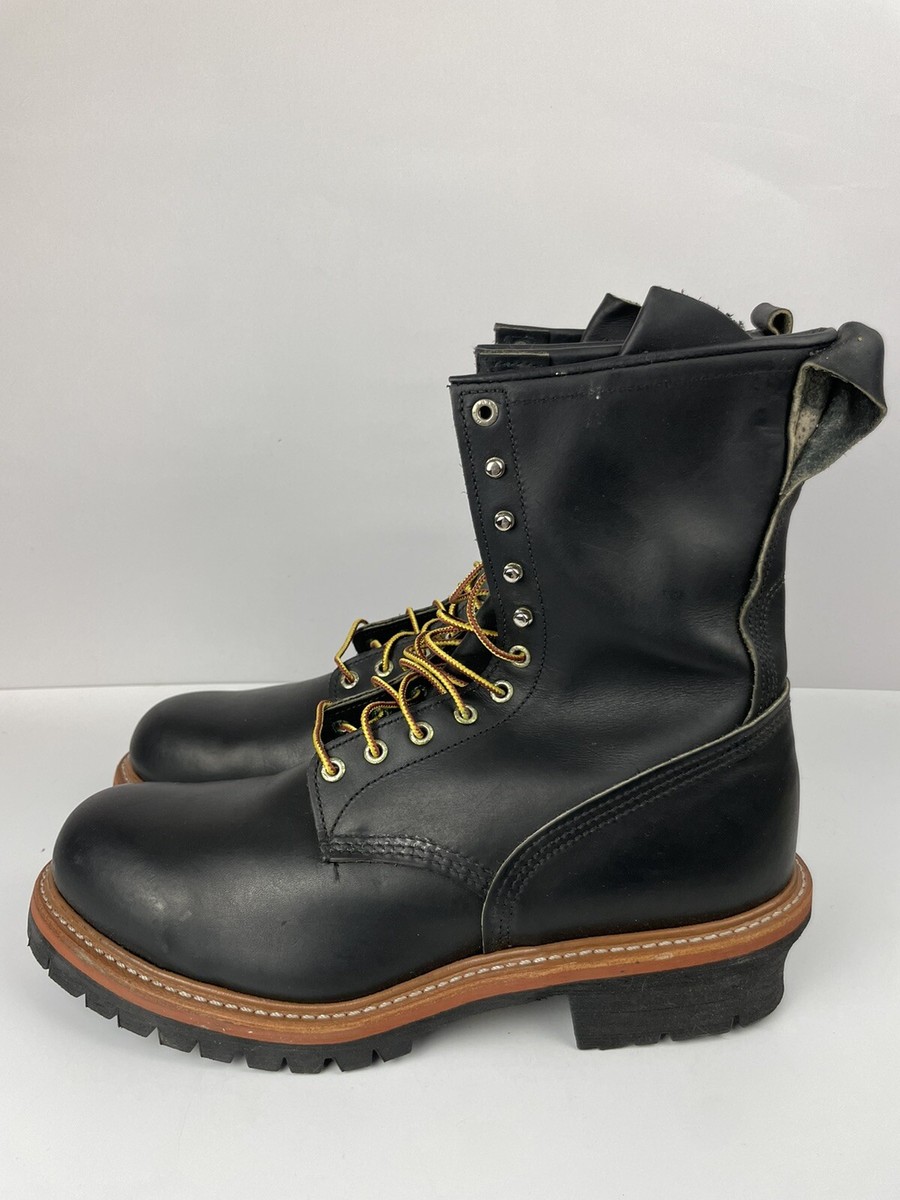 RED WING 2218 Steel Toe Black Logger Boots / Work Boots Men's 13 D