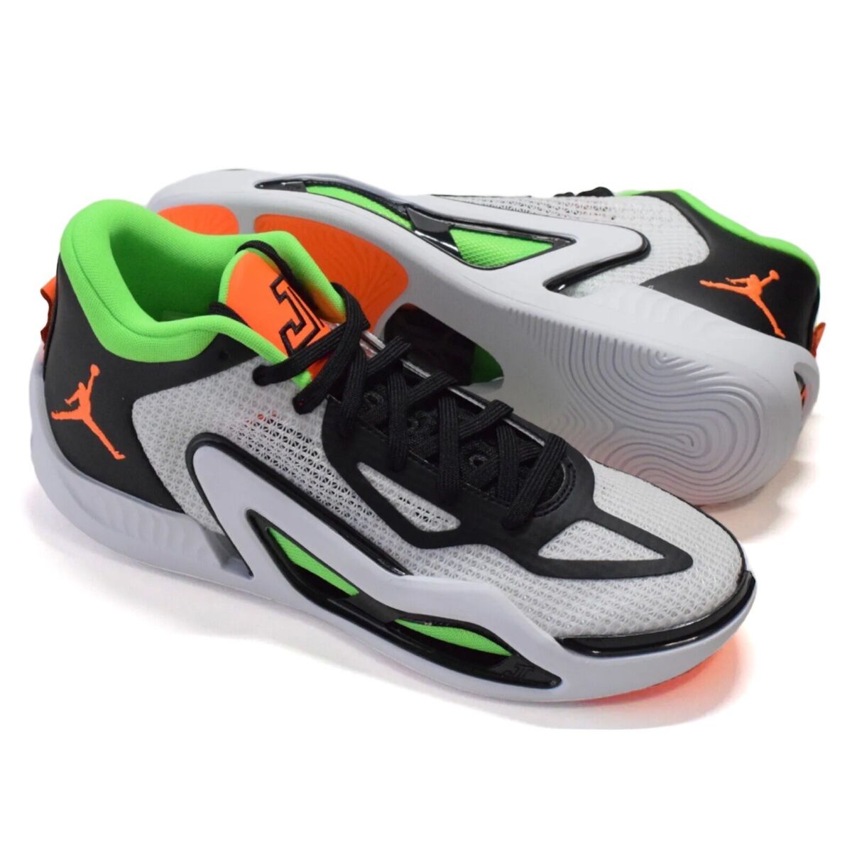 Nike Jordan Tatum 1 White Total Orange Black Home Team DZ3324-108 Men's Size