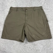 Carhartt Shorts Mens 42x8 B144 LBR Carpenter Canvas Utility Work Light Brown EUC