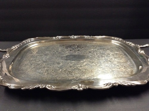 Vintage Serving Trays Towle Handle Footed E.P. 2834 - Picture 2 of 10