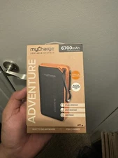 myCharge Adventure Plus 6,700 mAh Portable Charger Black/Orange AVC67E-C NEW