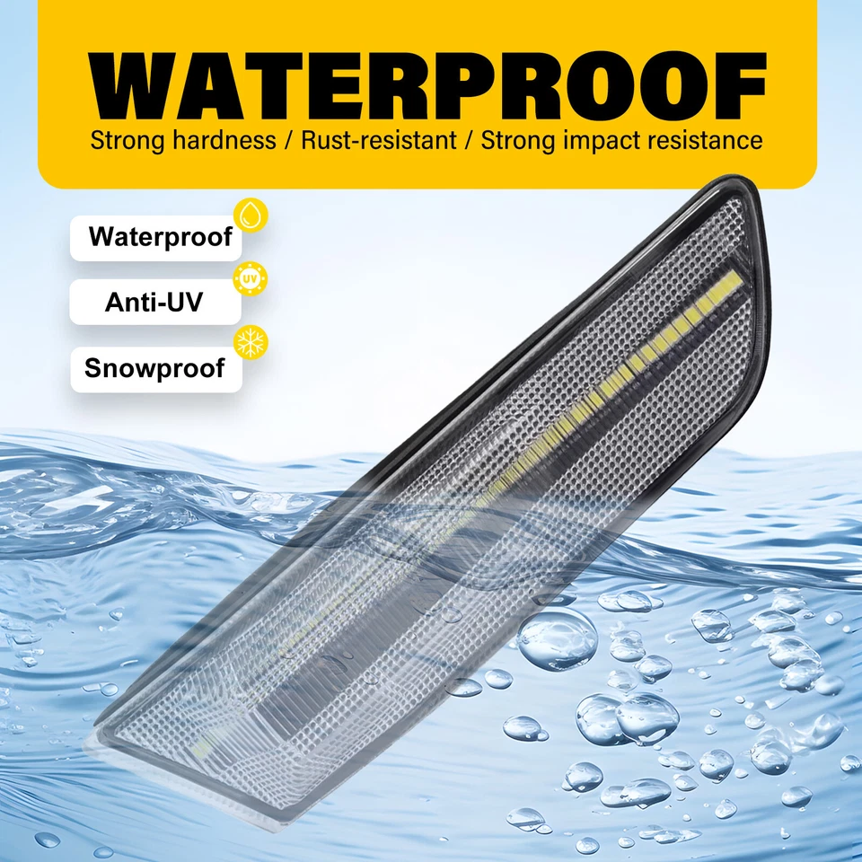 Front Clear Bumper LED Side Marker Lights For Infiniti G35 Coupe 2D 2003-2007 Foto 2 de 4