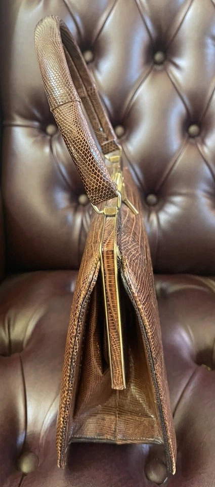 BOLSO DE MANO/CARTERA VINTAGE BELLESTONE ASA SUPERIOR INTERIOR ROSA CUERO ELEGANTE! BÉLGICA Foto 3 de 4