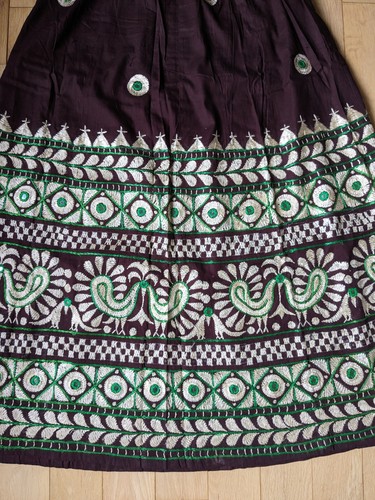 Banjara Gujarat Rabari Hippie Elaborate Hand-Embroidered Skirt. Hand Stitched - Afbeelding 12 van 24