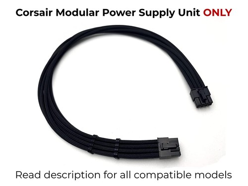 8 Pin PCIE Corsair Modular Power Supply Cables Type 4 3 RMX RM RMi HX HXi SF AXi - Picture 2 of 5