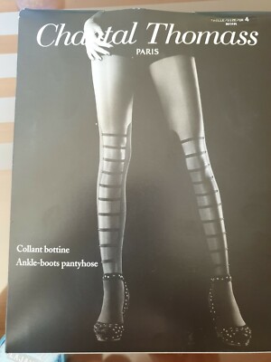 Collant Bottine Chantal Thomass - Taille 4 - Noir - Réf. 8594 - Neuf Avec étiquettes