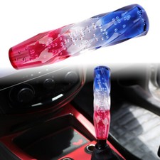 Universal 20cmtransparent Bwr Twist Crystal Bubble Manual Gear Shift Knob V5