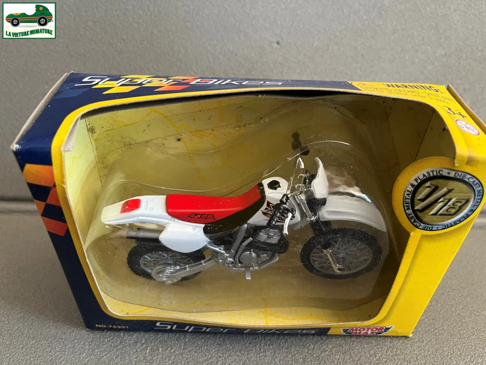 Moto miniature Honda 400R Cross Super Bikes Motor Max 1/18 - Photo 3/4