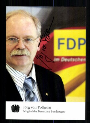 Jörg von Polheim FDP Autogrammkarte Original Signiert + 10683