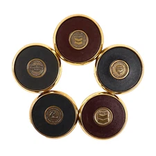 Vintage Chevron Standard Oil Coaster 5 Brass Bitumuls Environmental Safety Award