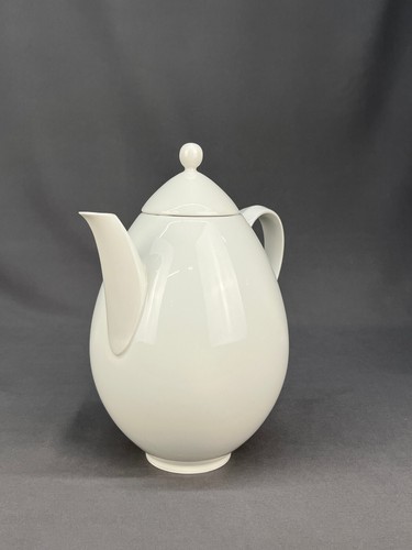 Vtg KPM Berlin Plain White Urbino Coffee Pot 9 1/2" Trude Petri; Mint - Picture 3 of 10