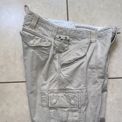 Polo Ralph Lauren Paracadutista Uomo Cargo Militare Utilità Pantaloni Cachi 38x31 - Foto 7 di 22