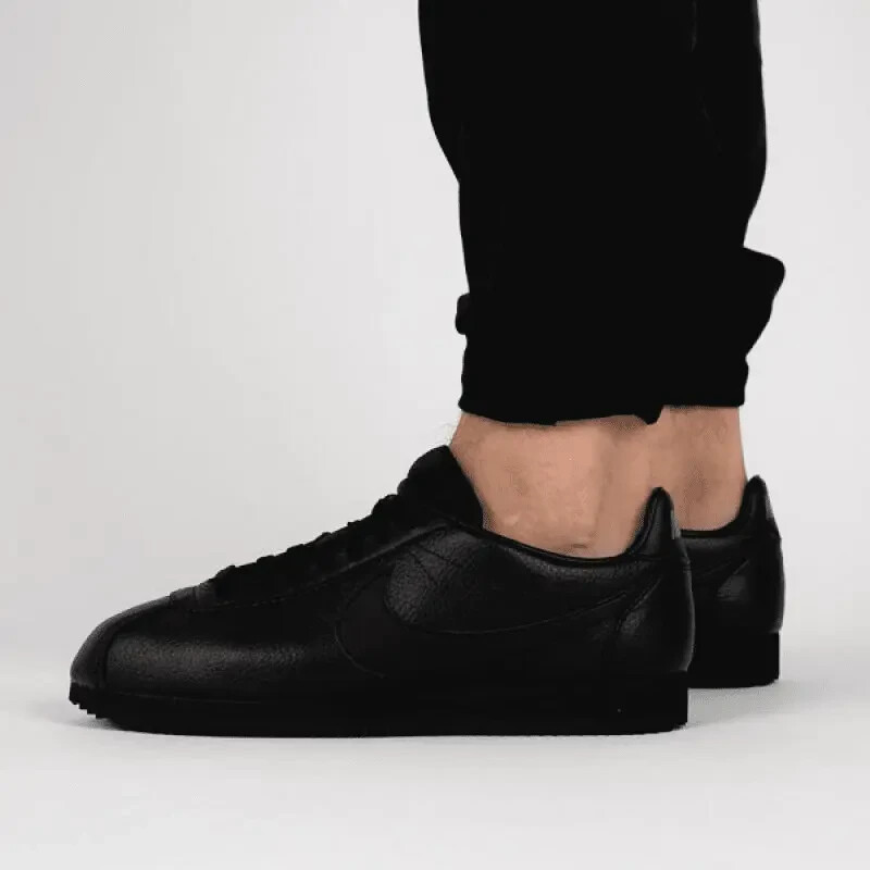 Nike Cortez Basic Leather OG - 2018 - Triple Black - Size UK 8 (EU