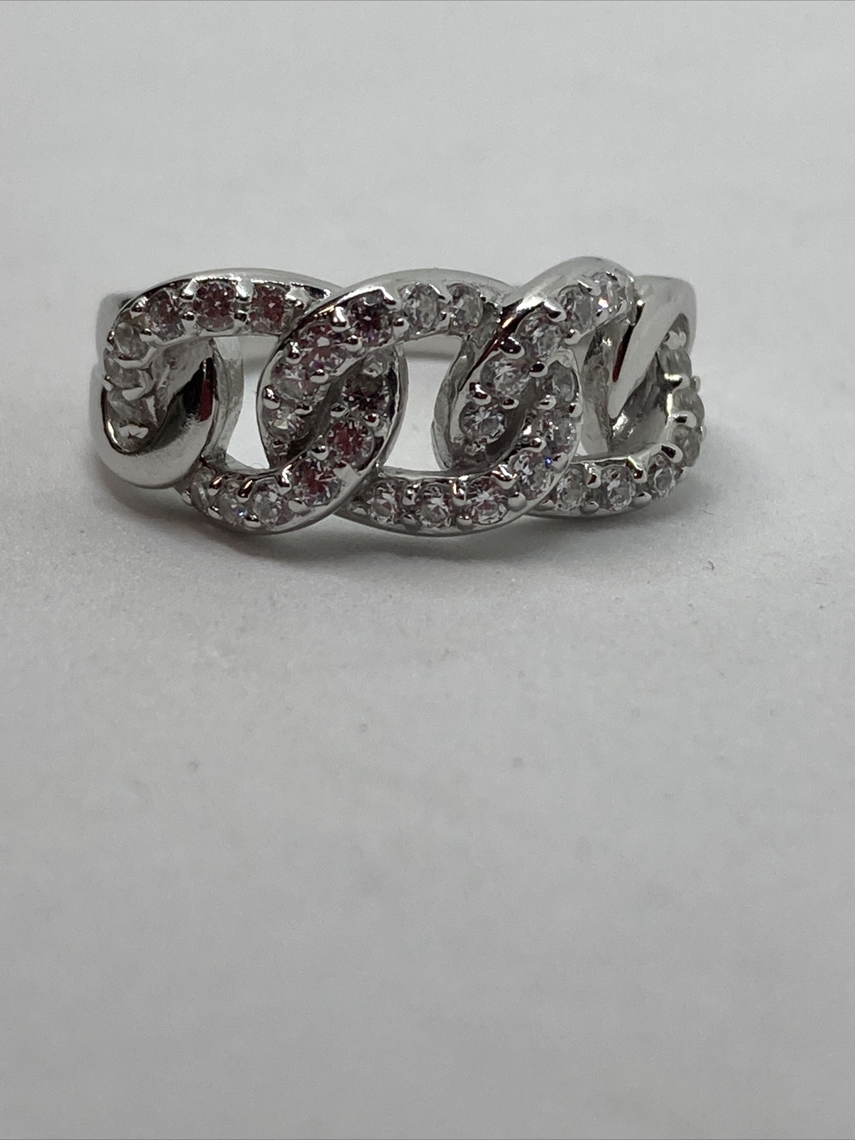 Sterling Silver Polished Three Interlocking Cz Ci… - image 10