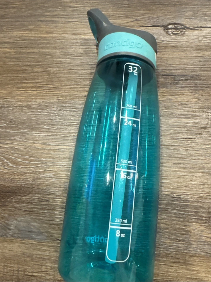 Botella de agua Contigo Ashland 2.0 Tritan con salida automática y bloqueo verde azulado 32 oz Foto 2 de 4