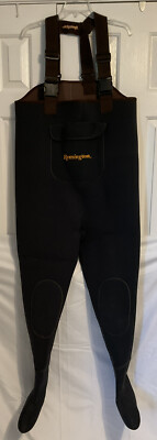 Remington Fishing/Hunting Chest Wader Green w/Brown Suspenders Sz Lg. Read
