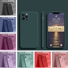 For iPhone 16 15 14 13 12 11 Pro Max XR 8 Soft Rubber Silicone Bumper Case Cover