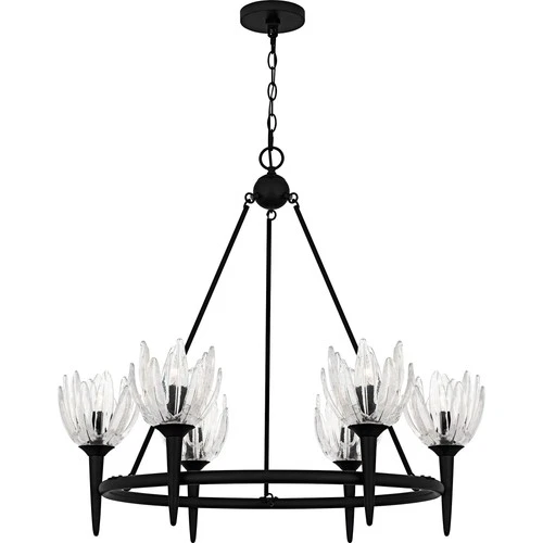 Quoizel SHA5032 Shea 6 Light 31"W Candle Style Chandelier - Gold - Picture 6 of 12