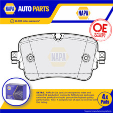 Juego de pastillas de freno para AUDI Q8 4MN 3.0 trasero 2018 en NAPA 4KE698451A 4KE698451B nuevo