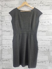 Quince Womens Large Sleeveless Dress Charcoal Gray Stretch Ponte