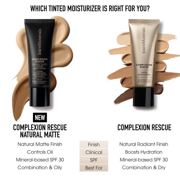 Bare Minerals Complexion Rescue Natural Matte Tinted Moisturizer Vanilla 02 35ml - Image 2 of 3