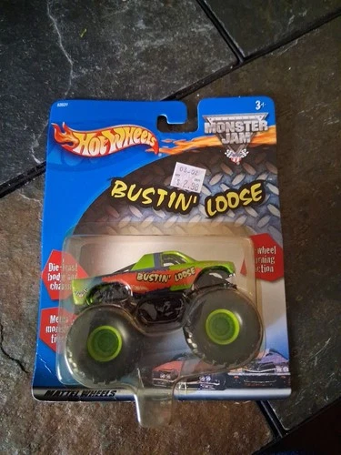 Hot Wheels Monster Jam Bustin' Loose 2001 Sealed Truck 1:64 53531 Vintage Green