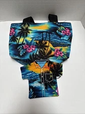 Island Aloha Wear Colorful Bag Made In Hawaii 11” x 9”