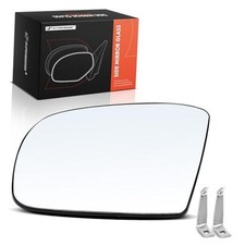 Left Driver Side Heated Mirror Glass with Backing Plate - Compatible with