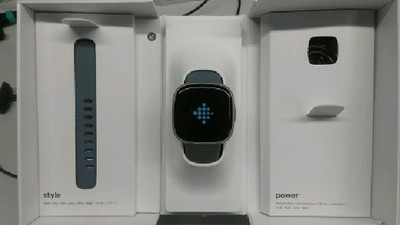 Fitbit Versa 4 Fitness Smartwatch Heart Rate Monitor - Waterfall Blue/Platinum