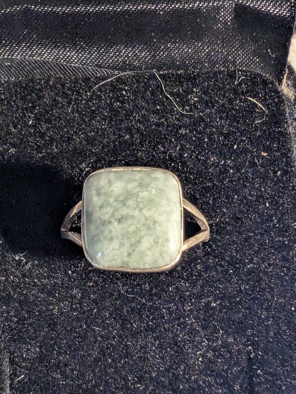 Beautiful Sterling Marble Stone Ring! 2.6 Grams! Size 7.25!