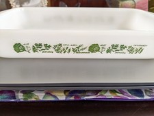 Glasbake Vegetable Medley J-2026 Baking Pan 1962-83 Made in USA 3qt