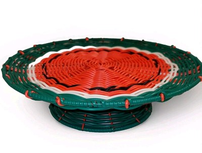 Watermelon Serving Pedestal Stand Plastic Wicker Circa Ciroa Hello Fruit Summer