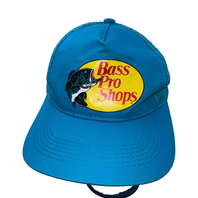 Bass Pro Shops Hat Cap Snap Back Mens One Size Blue Trucker Mesh