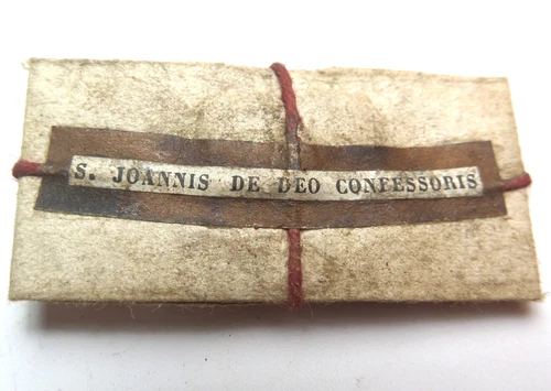 ANTIQUE RELIQUARY RELIC TO SAINT JOHN OF GOD / S. JOANNIS DE DE DEO