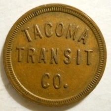 Tacoma Transit Company (Puyallup, Washington) transit token - WA720A