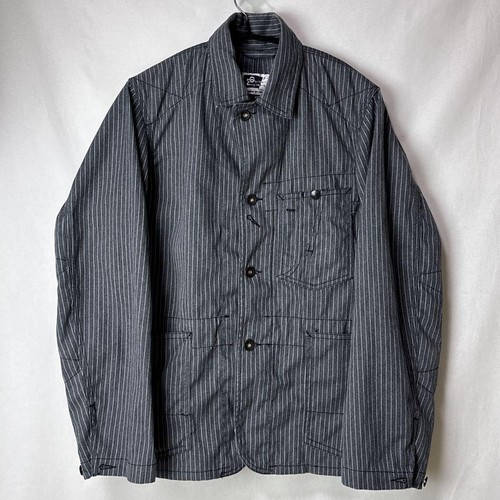 Engineered Garments Stripe Coverall Jacket Gray Polyester Basic Jacket Size XS - Picture 16 of 24