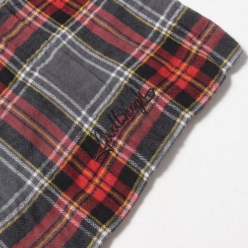 Good Enough S/S Check Shirt Cotton Open Collar Tail Hem Reprint - Picture 5 of 5