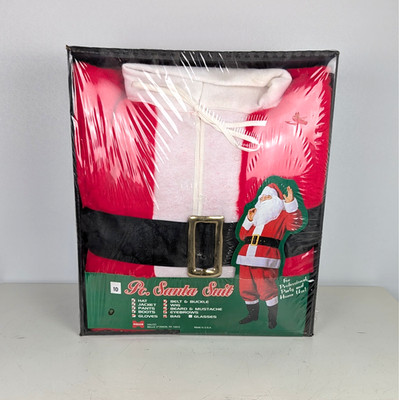 Halco Classic Santa Suit MADE IN USA Vintage 10 PC Christmas Quality Costume