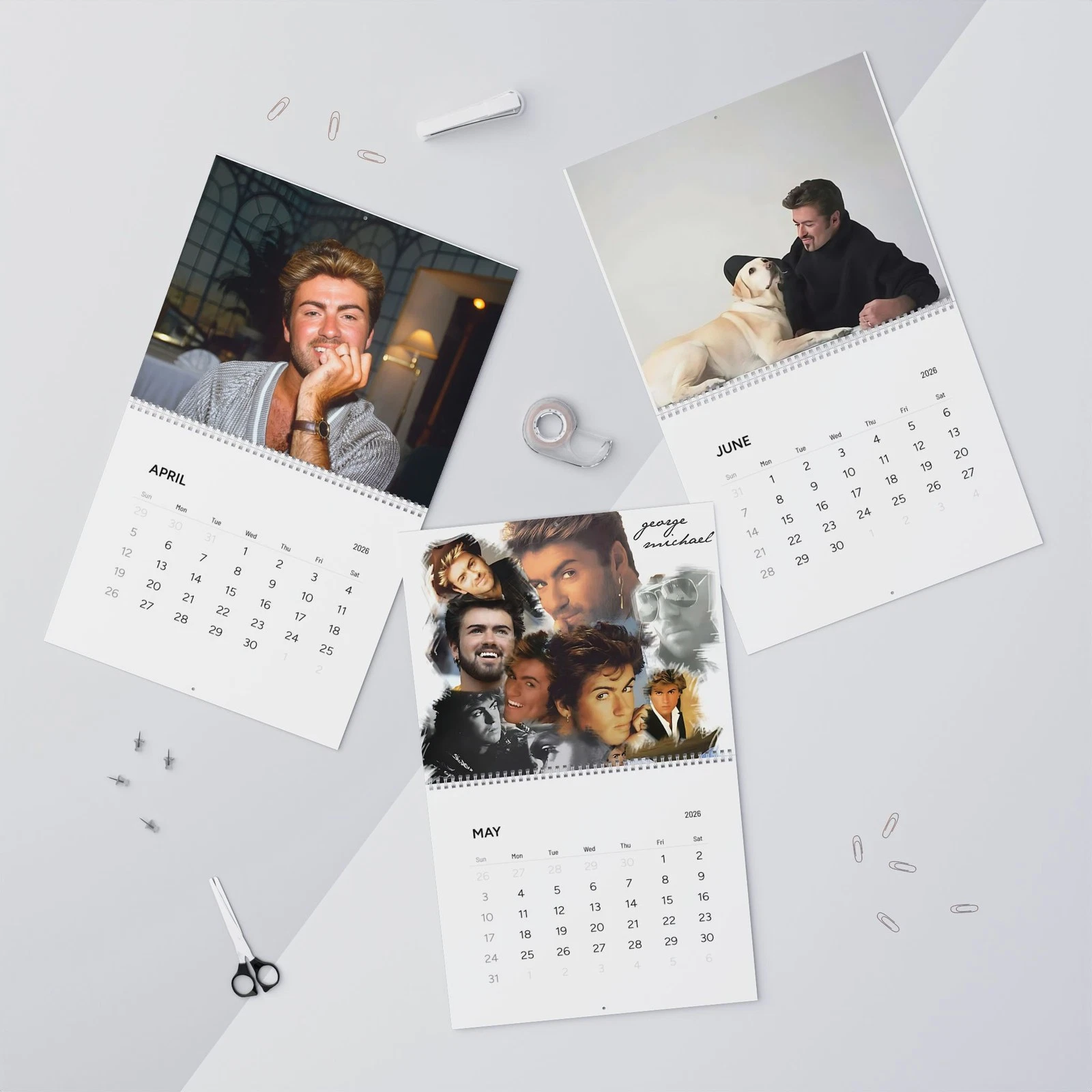 George Michael Wall Calendar 2026
