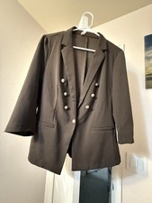 Black Blazer with Silver Buttons. Size Large. Never Worn.