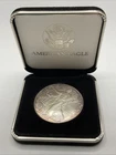 2002 U.S. Mint American Eagle 1 oz Silver Coin with Display Box