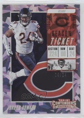 2018 Panini Contenders Cracked Ice Ticket 4/24 Jordan Howard #82 0w8
