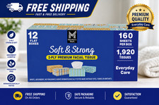 Member  s Mark Soft  Strong 2-Ply Premium Facial Tissues 12 Flat Boxes, 160 ct