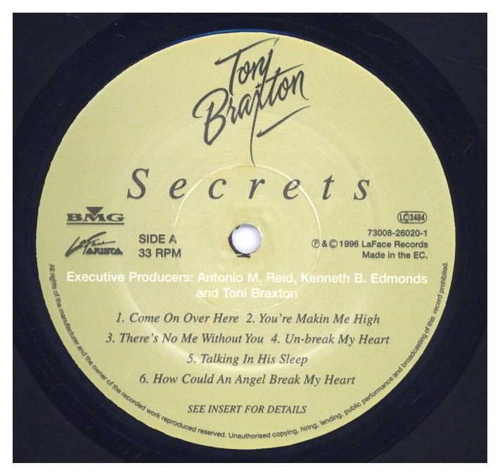 Toni Braxton - Secrets '96 LP EU ORG!EX/EX+ | eBay