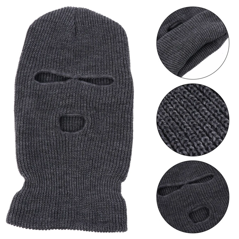 Cappello da ciclismo lavorato a maglia antivento da esterno Copricollo a 3 fori - Immagine 3 di 4