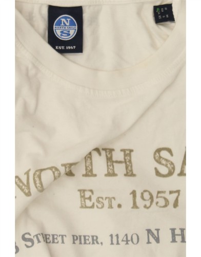 Camiseta Top NORTH SAILS Para Hombre Gráfica XS Blanco Algodón AA08 - Imagen 4 de 4