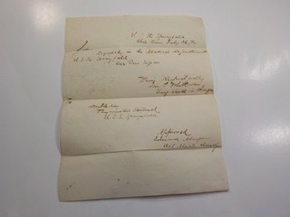 Civil War Letter 1864 U.S.S. Springfield Ohio River Doubleday Signature Ship VTG