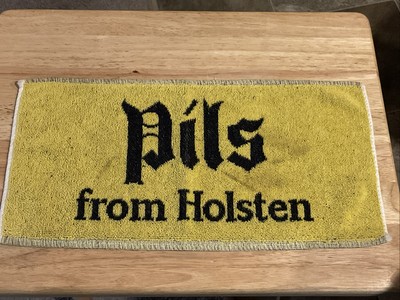 Vintage PILS FROM HOLSTEN Bar Towel 17x9  EUC