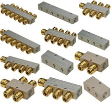 Druckluftverteiler Aluminiumverteiler Alu-Verteiler Druckluftkupplung Pneumatik